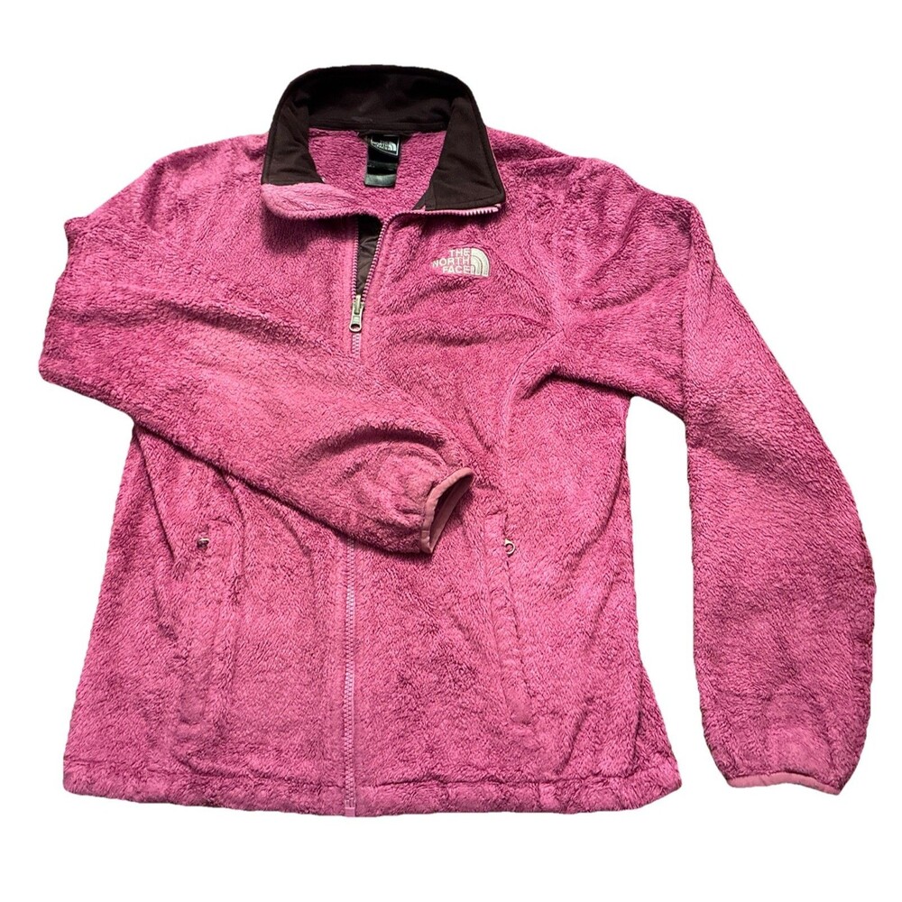 The North Face Women’s S/P Osito Full Zip Jacket Pink/Purple Soft Zip Pockets